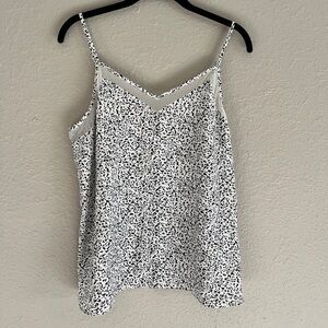 Nine West polyester black and white tank